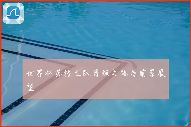 世界杯苏格兰队晋级之路与前景展望